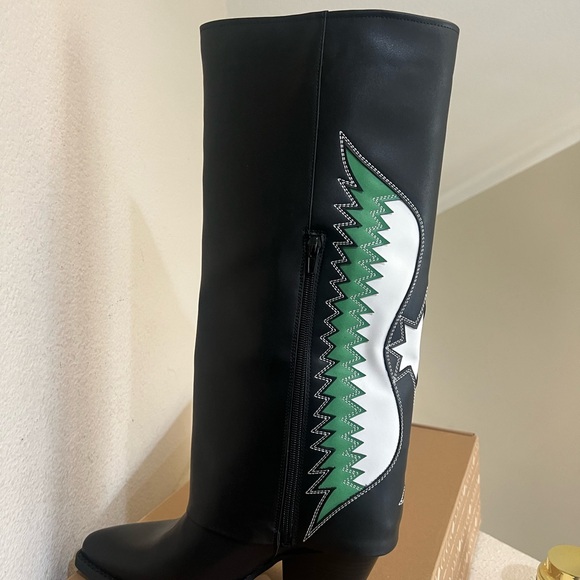 Zodiac Rowena Faux Leather‎ Wings Women's Multi Black Knee High Boot FS 9.5 - Picture 7 of 11